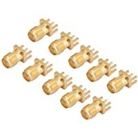 Los mejores  - 10 Piezas de Latón SMA Hembra Base Jack Hembra Montaje en PCB Conectores de 50 Ohmios RF- Conector SMA para Dispositivos…
